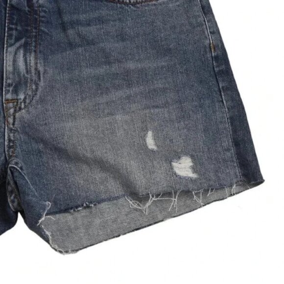NWT H&M Jean Shorts Distressed Blue Denim Cut Offs Size 4 - Picture 3 of 10